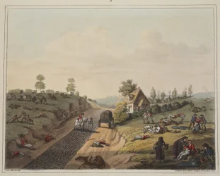 Blick auf das Häuschen von Valette, mit der Straße links, die nach Frischermont führt